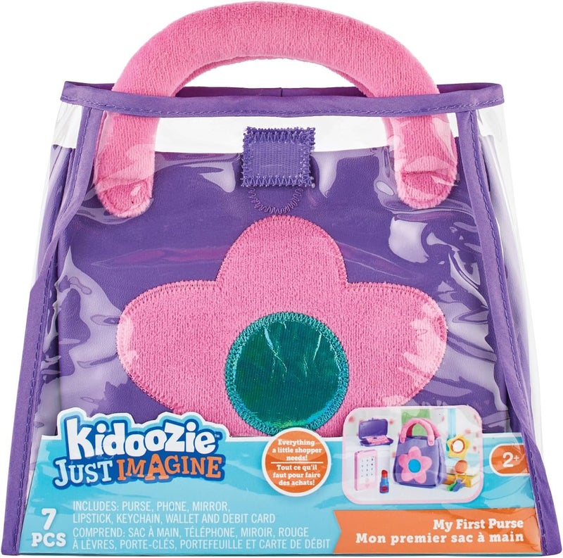 Kidoozie My First Purse - Pretend Play Purse with Wallet, Credit Card, Lipstick, Mirror, and More for Ages 2+. Kids Will Love Pretending to be Grown-ups! - Image 4